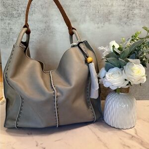 The Sak Meadow Green Leather Tote Bag